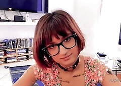 POV enounter, seduction, blow job, sex, anal ass fucking and pissing with wicked French gal Candy Scott