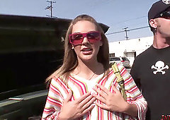 Big booty teen spread by gigantic dark-hued dick