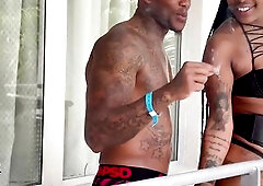 BUBBLE BOOTY BLACK BADDIE BELLA CUMMS GETS SCREWED BY BBC DURING HOTEL RENDEZVOUS