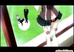Cute anime shemale maid ass fucking