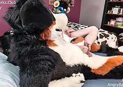 Manedstripes Gives Angrybarks A Slow Teasing Pawjob