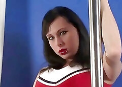 Stripper eats her own cum