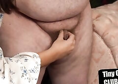 SPH dominas humiliating chunky loser whilst cucking him in group