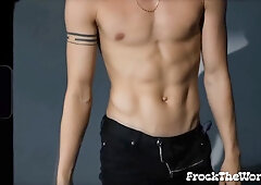 Beautiful Platinum-blonde Jock Ben Teachers Taunts Himself Solo