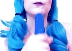 Enjoyment dilldo oral job with a lot of thick slobbery lugies and LARGE spit bubbles. I love playing with my spit!