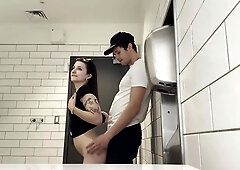 KittyCream Screwing in Public at The Mall with Real Squirting Climax