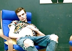 Skinny Lucas a with Dildo