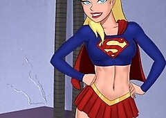 Hot blonde Supergirl gets taken hard by villain Lex Luthor in this comic parody