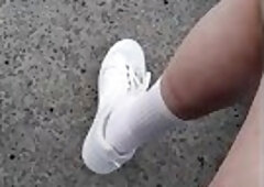 I sneaked out to have some excitement at the bus stop outside my house