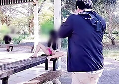 Enjoy the view of penetrating a stunning nymph in the park