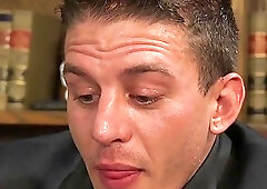 Hot shemale teen seduces government official and fucks him raw