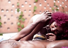 My girlfriend, a real doxy with a large butt, dared me to bang her.