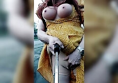 Ola shows her boobs and vagina