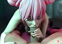 Neon Rave Floozy Bonny – Oral sex in bath, unfathomable raw screw & ribald jizz flow
