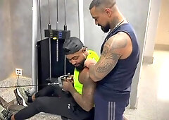 The swelling in the private trainer's trousers piqued my curiosity.