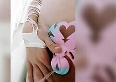 BambiiiTS locked in sissy chastity cage squirt flood