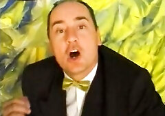 Juicy and filthy doxy wearing nylons and underware gets slammed and jizzed in throat.