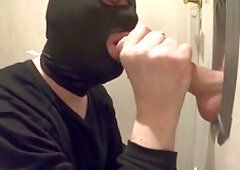 April 2020 gloryhole cumshot with Norwegian guy speaking and cock sucking