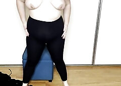 get clothed with me - robe to leggings and sports brassiere