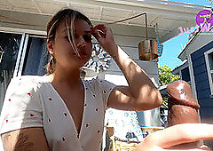 Dick cum public place, swallow, very thick cum swallow