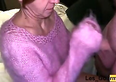 Naked Milf In Mohair Sweater Handjob Cumshot - Big Dick Pov Amateur