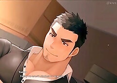 Sensei helps Taki level up his sexual game in a bara style