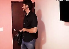 Favourable delivery driver gets to have sex with 2 incredible single sweethearts who pay him with a lot of squirt.