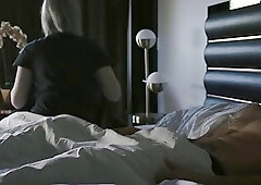 White transbabe Ella Hollywood fucks her man in the hotel room