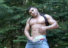 Next Door Male: Sultry Stretching with Manly Diego in Nature