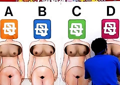 Wild boys and girls having fun in a kinky Japanese gameshow