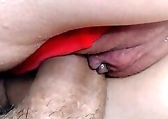 Married woman rubbing her vagina on my penis