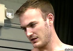 Tattooed stud fucks his friend in the locker room