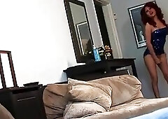 Curly hooker  with red hair is transexual but client doesn't care