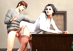 Eager animated scenes featuring hot moms and big asses