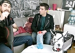 Mask kink, gay kink, gay cleaning