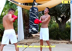 , perspiring, sporty, pink cigar-marking, sloppy young men. Sans a condom, slobbers,