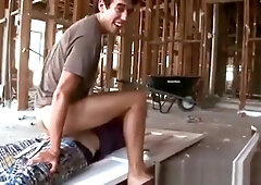 Guy has his ass fucked in public