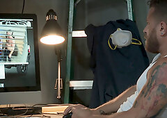 Gay Man Jerking His Cock During Voyeuring