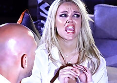 Outdoor doggy style hard fuck with a hot blonde Alexis Monroe