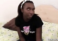 Busty ebony beauty gets finger fucked