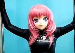 Girl masturbating, goodest, tied like a hog