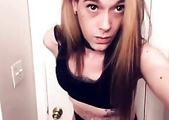 Trans Yoga Princess Wraps her Lips around her Sweetmeat POV BJ