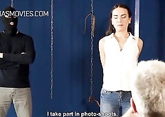 Snatch whipping for youthful model