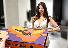 Pizza Delivery and a Hard Cock for Me