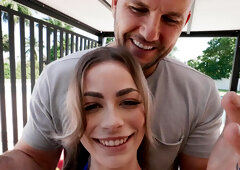 Bald hunk JMac is c hoking Renee Rose while fucking