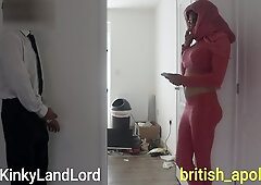 Landlord Caught Masturbating By Hijab Muslim Yoga Tenant Paying Rent & Cock Flash! Xxx