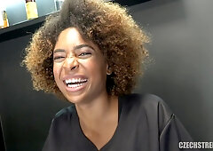 Czech Streets 121 Black seductive hairdresser