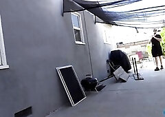 What happens when the pool hunk peeks in on Ariel Demure, jacking off in underware? This Guy sucks and rims her throughout the window in advance of fi