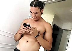 Man masturbating, huge dick gay, young cum