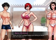 Confined goddesses in a visual novel with big-boobed moms and cute booties
